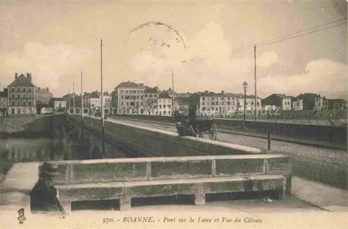 AK / Ansichtskarte ROANNE 42 Loire Pont sur la Loire et Vue du Coteau