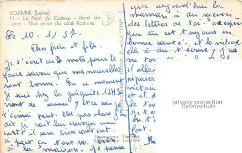 AK / Ansichtskarte ROANNE 42 Loire Le Pont du Coteau Bord de Loire 