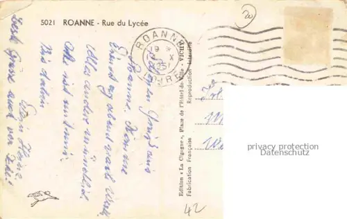 AK / Ansichtskarte ROANNE 42 Loire Rue du Lycee