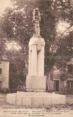 AK / Ansichtskarte Raucoules Yssingeaux 43 Haute-Loire Monument aux Morts de la Grande Guerre 1914-1918