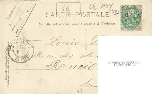 AK / Ansichtskarte LE PUY  en-Velay 43 Haute-Loire Dentelles du Puy Chemin de Table Cluny