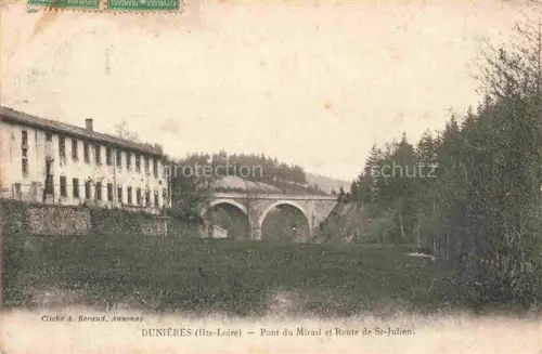 AK / Ansichtskarte Dunieres Yssingeaux 43 Haute-Loire Pont du Mirail et Route de St Julien