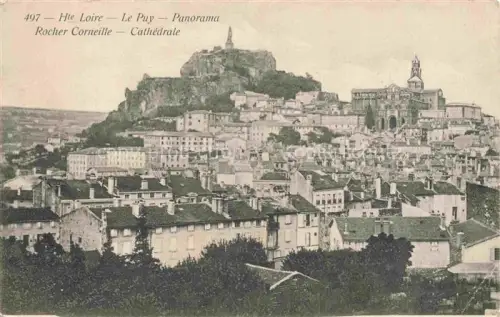 AK / Ansichtskarte LE PUY  en-Velay 43 Haute-Loire Panorama Rocher Corneille Cathedrale