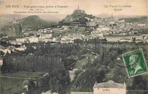 AK / Ansichtskarte LE PUY  en-Velay 43 Haute-Loire Vue generale prise d'Espaly