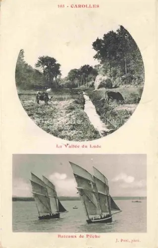 AK / Ansichtskarte Carolles AVRANCHES 50 Manche Vallée du Lude Bateaux de pêche