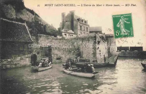 AK / Ansichtskarte Mont-Saint-Michel Le 50 Manche Entrée du Mont à marée haute
