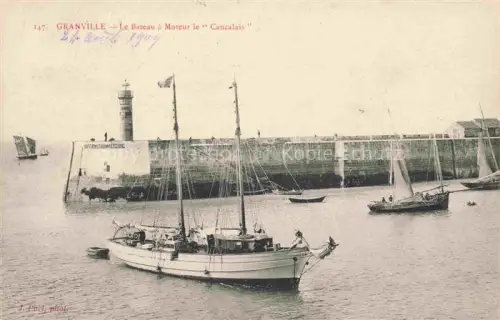 AK / Ansichtskarte GRANVILLE 50 Manche Bateau à moteur le Cancalais