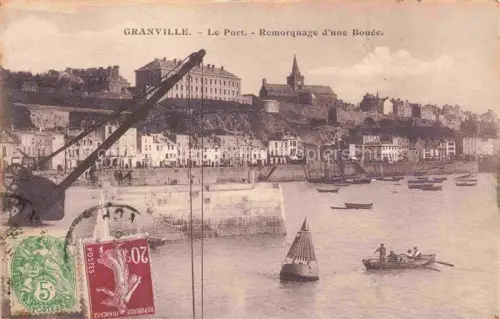 AK / Ansichtskarte GRANVILLE 50 Manche Le port remorquage d'une bouée