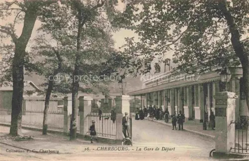 AK / Ansichtskarte CHERBOURG-Octeville 50 Manche La Gare de Départ