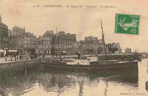 AK / Ansichtskarte CHERBOURG-Octeville 50 Manche Le Départ du Courrier de Guernesey