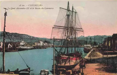 AK / Ansichtskarte CHERBOURG-Octeville 50 Manche Quai Alexandre III et le Bassin du Commerce