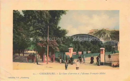 AK / Ansichtskarte CHERBOURG-Octeville 50 Manche La gare d'arrivée Avenue Francois-Millet