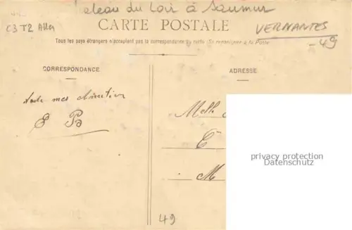 AK / Ansichtskarte Vernantes SAUMUR 49 Maine-et-Loire Souvenir de la ville