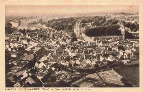 AK / Ansichtskarte Chateauneuf-sur-Cher 18 Vue générale prise an avion