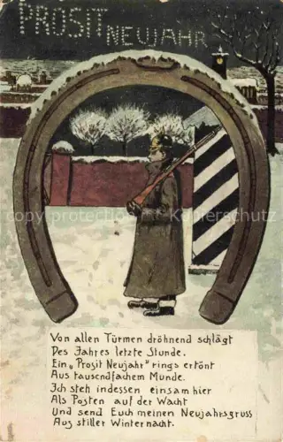 AK / Ansichtskarte Neujahr Annee New Year Militaer Militaria Kufstein Litho Soldat 