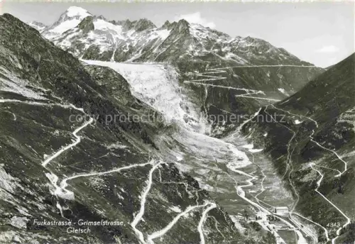 AK / Ansichtskarte Gletscher Ferner Glacier Glaciar Ghiacciaio-- Furkastrasse Grimselstrasse Schweiz 