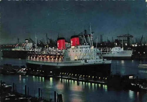 AK / Ansichtskarte Schiffe Oceanliner Hamburg ueberseebruecke 