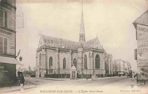 AK / Ansichtskarte BOULOGNE -SUR-SEINE BOULOGNE-BILLANCOURT 92 L Eglise Notre Dame