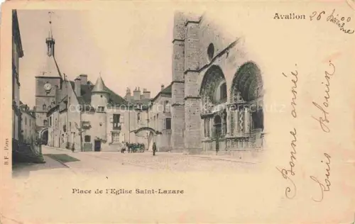 AK / Ansichtskarte Avallon 89 Yonne Place de l Eglise Saint Lazare