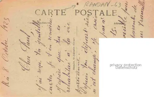 AK / Ansichtskarte Randan RIOM 63 Puy-de-Dome Chateau  Un Salon Auvergne