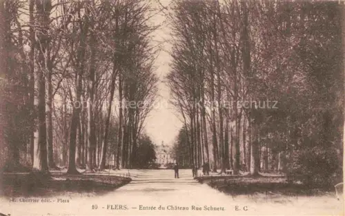 AK / Ansichtskarte Flers -de-l-Orne Argentan 61 Orne Entree du Chateau  Rue Schnetz