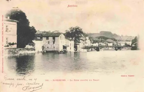 AK / Ansichtskarte St-Girons 09 Ariege La Rive Droite du Salat Ariege