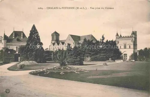 AK / Ansichtskarte Chalain-la-Potherie SEGRE 49 Maine-et-Loire Vue prise du château