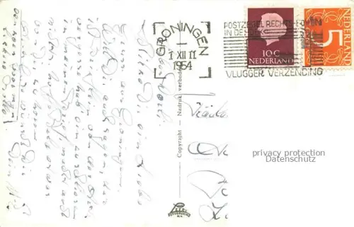 AK / Ansichtskarte GRONINGEN NL Flatgebouw Westersingel Gorechtkade Martinitoren St. Josephkerk Station Provinciehuis 