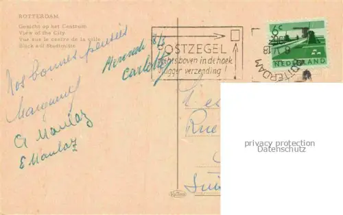 AK / Ansichtskarte ROTTERDAM  NL Blick auf die Stadtmitte und Hafen