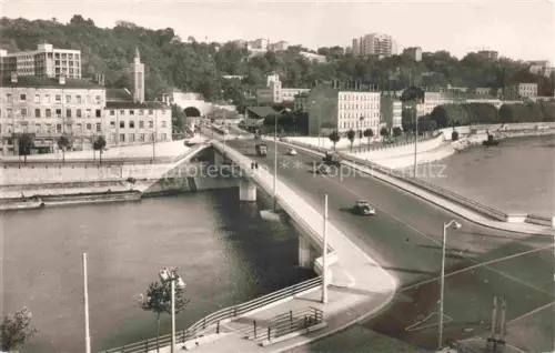 AK / Ansichtskarte LYON 69 Rhone Le Pont Clémenceau sur la Saône Entrée du Tunnel de la Croix-Rousse