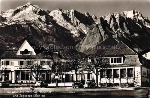 AK / Ansichtskarte GARMISCH-PARTENKIRCHEN Bayern Spielkasino mit Blick gegen Alpspitze Hoellental und Zugspitze Wettersteingebirge