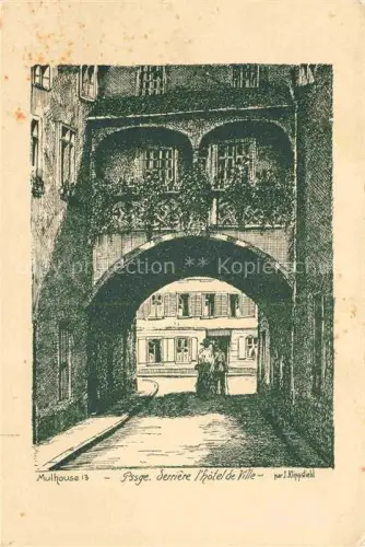 AK / Ansichtskarte KLIPPSTIEHL J. Kuenstlerkarte Le vieux Mulhouse Hotel de Ville 