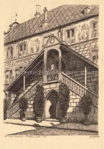 AK / Ansichtskarte KLIPPSTIEHL J. Kuenstlerkarte Le vieux Mulhouse Hotel de Ville 