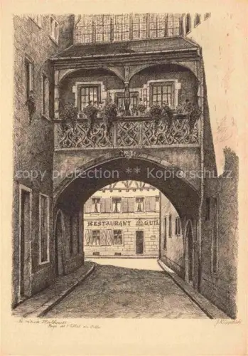 AK / Ansichtskarte KLIPPSTIEHL J. Kuenstlerkarte Le vieux Mulhouse Hotel de Ville 