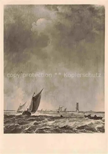 AK / Ansichtskarte GOIJEN Jan Van Kuenstlerkarte Seestueck Leipzig Segelboote 