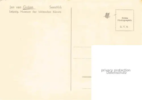 AK / Ansichtskarte GOIJEN Jan Van Kuenstlerkarte Seestueck Leipzig Segelboote 