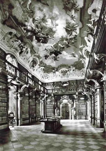 AK / Ansichtskarte Bibliothek Library Bibliotheque-- Benediktinerstill Melk Donau Wachau 