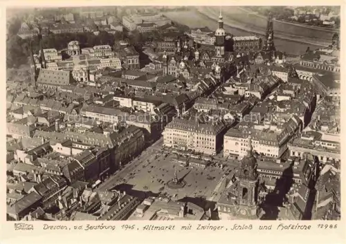 AK / Ansichtskarte Foto Hahn Nr. 12985 Altmarkt Zwinger Hofkirche 