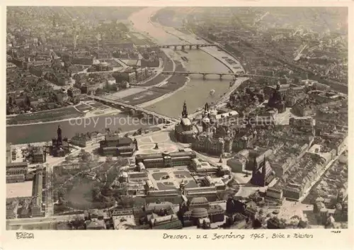 AK / Ansichtskarte Foto Hahn Nr. 10255 Dresden Westen Zwinger Frauenkirche Hofkirche Elbe