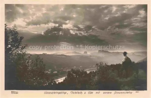AK / Ansichtskarte Foto Hahn Nr. 920 Elbsandsteingebirge Schrammsteine 