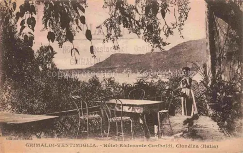 AK / Ansichtskarte Grimaldi  di Ventimiglia Liguria IT Hotel Ristourante Geribeldi Claudina Italia