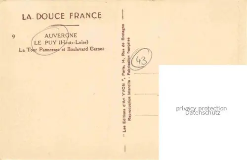 AK / Ansichtskarte LE PUY  en-Velay 43 Haute-Loire La Tour Pannessac et Boulevard Carnot