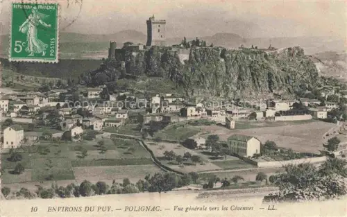 AK / Ansichtskarte Polignac PUY 43 Haute-Loire Vue generale vers les Cevennes