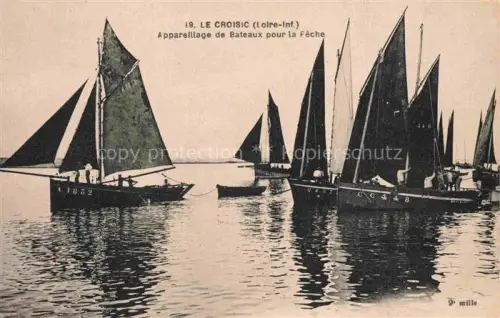 AK / Ansichtskarte LE  CROISIC Saint-Nazaire 44 Loire-Atlantique Appareillage de Bateaux pour la Feche