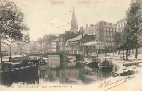 AK / Ansichtskarte NANTES 44 Loire-Atlantique Quai de l'Erdre Pont de l'Hotel de Ville