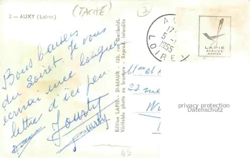 AK / Ansichtskarte Auxy Pithiviers 45 Loiret Vue generale aerienne