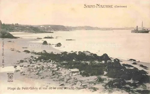 AK / Ansichtskarte SAINT-NAZAIRE  ST-NAZAIRE 44 Loire-Atlantique Plage u Petit Gavis et vue de la cote vers St Nazaire
