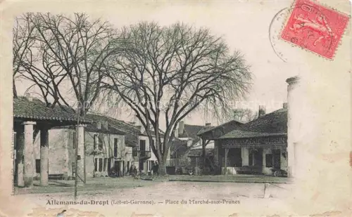 AK / Ansichtskarte Allemans-du-Dropt Marmande 47 Lot-et-Garonne Place du Marche aux Prunes