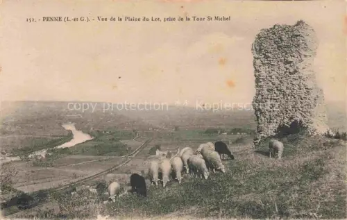 AK / Ansichtskarte Penne -d Agenais Villeneuve-sur-Lot 47 Lot-et-Garonne Vue de la Plaine du Lot prise de la Tour St Michel