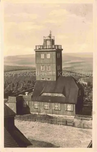 AK / Ansichtskarte Fichtelberg  Oberwiesenthal Erzgebirge Sachsen Wetterwarte